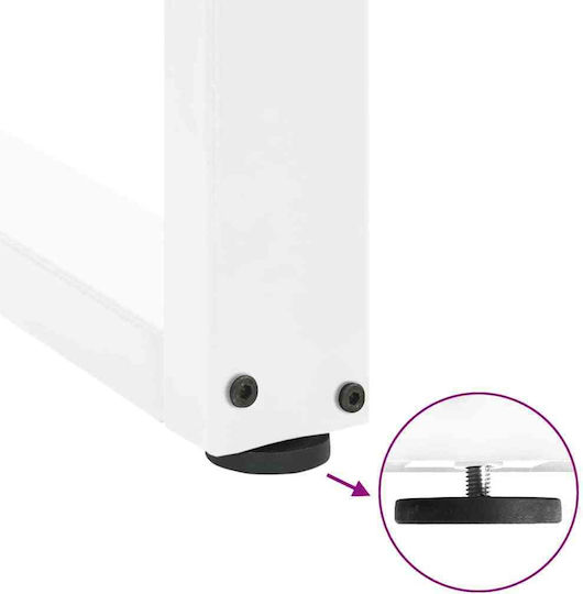 Vidaxl Coffee Table Legs U-Shaped 2 Pcs White 60x 110-111 Cm White