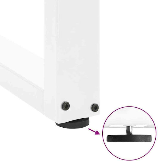Vidaxl Coffee Table Legs U-Shaped 2 Pcs White 38x72-73 Cm White
