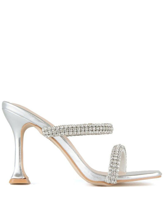 Silia D Women's Sandals with Strass Silver