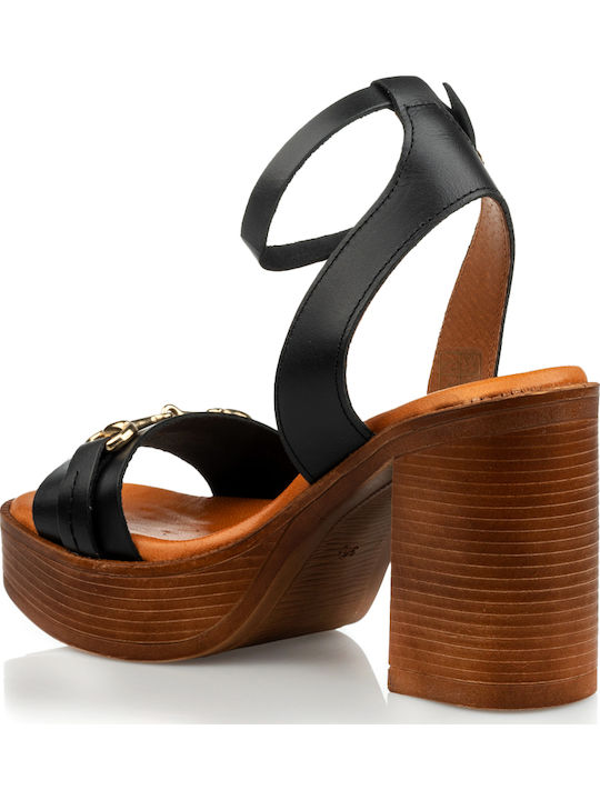 Leder Sandalen Schwarz