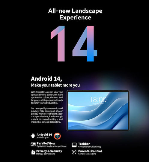Teclast T50 Max 4G 11" Tablet (8GB/256GB) Γκρι