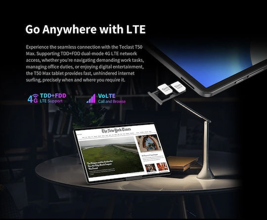 Teclast T50 Max 4G 11" Tablet (8GB/256GB) Γκρι