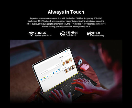 Teclast T60 Plus 4G 12" Tablet (6GB/128GB) Μπλε