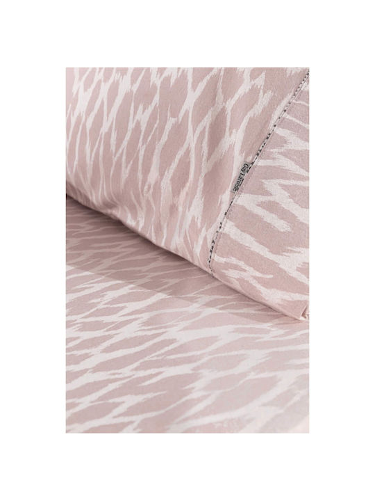 Guy Laroche Duvet Cover Set Cotton Queen with 2 Pillowcases 225x245 Magma Dusty Pink