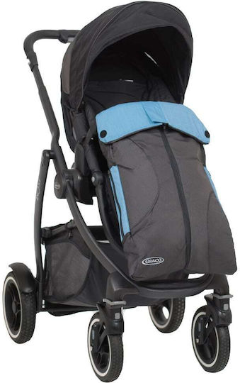 Graco Kinderwagen Fußsack Blau mit Fleece Futter
