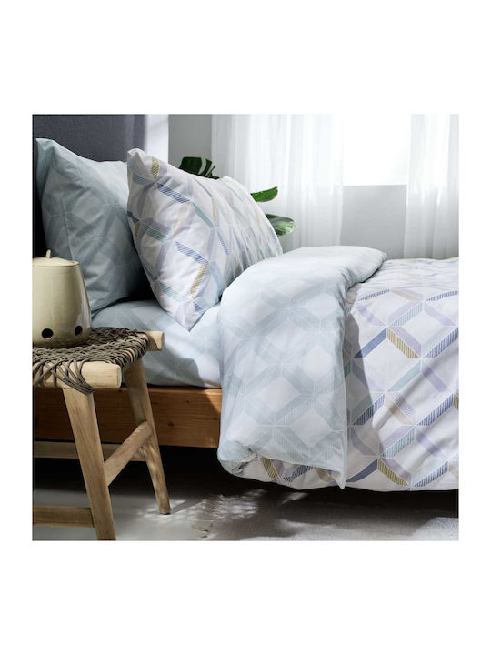 Vesta Home Duvet Cover Set Cotton Queen with 2 Pillowcases 230x240 Rombi-2 Veraman