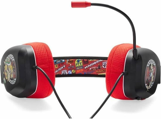 PowerA Mario Kart Over Ear Gaming Headset με σύνδεση 3.5mm Black/Red