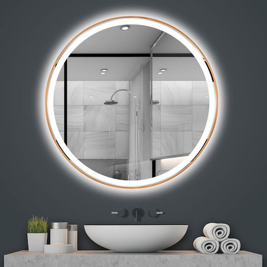 Tutumi Oglindă de Baie Rotundă Lumini LED