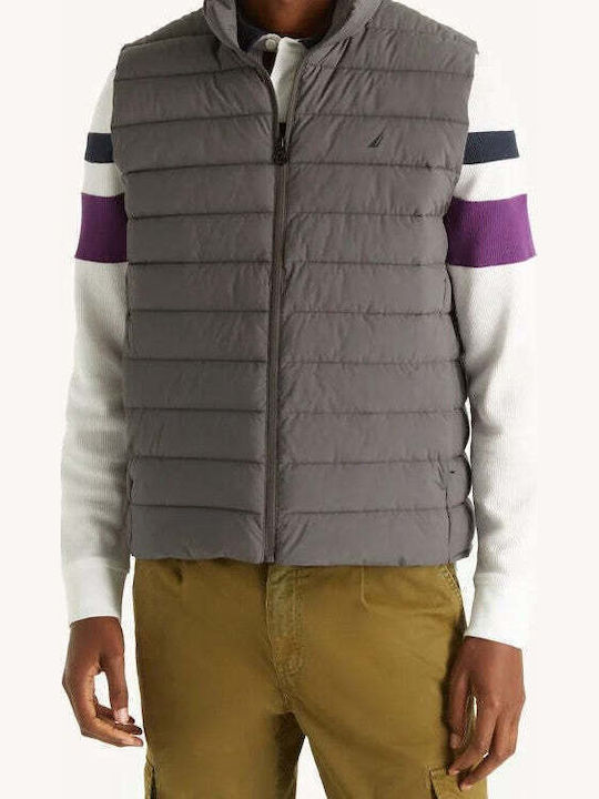 Sleeveless Jacket Puffer Gray