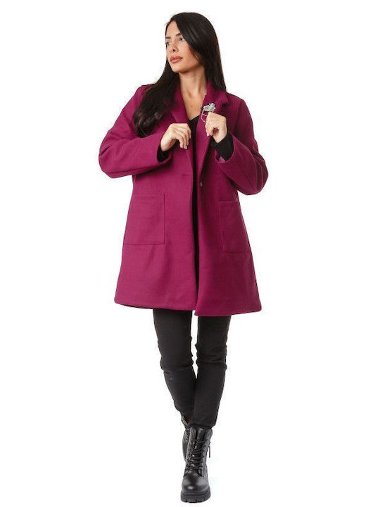 Women's Magenta Coat