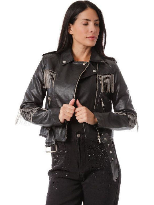 Γυναικείο Biker Jacket Μαύρο