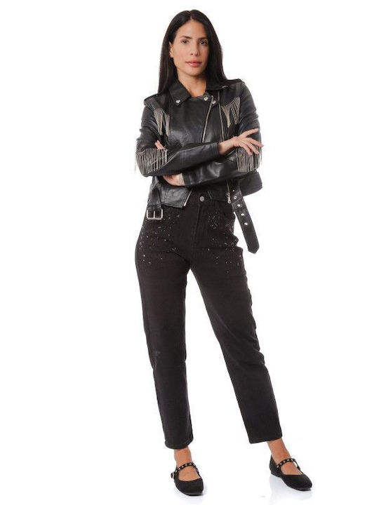 Γυναικείο Biker Jacket Μαύρο