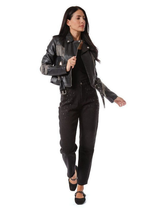 Γυναικείο Biker Jacket Μαύρο