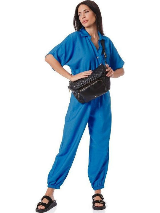 Blue Jumpsuit with Belt
