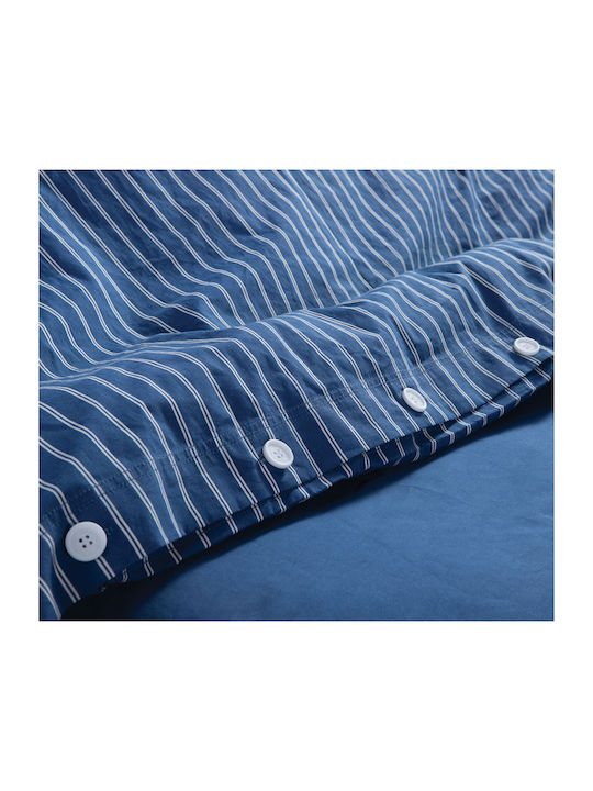 Nef-Nef Homeware Duvet Cover Set Cotton Queen with 2 Pillowcases 240x220 Nau Coast Navy