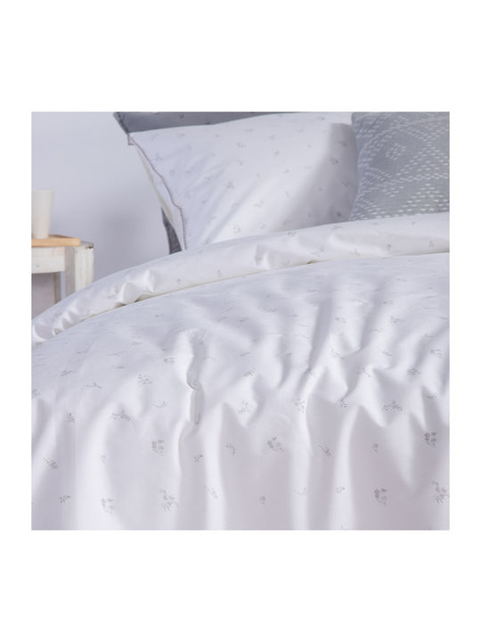 Nef-Nef Homeware Σετ Παπλωματοθήκη Υπέρδιπλη με 2 Μαξιλαροθήκες 240x230cm Perfection White