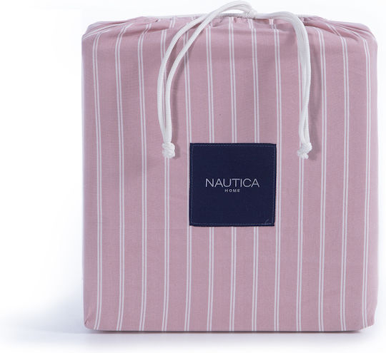 Nef-Nef Homeware Σετ Παπλωματοθήκη Βαμβακερή Υπέρδιπλη με 2 Μαξιλαροθήκες 240x220cm Nau Coast Rose