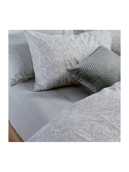 Nef-Nef Homeware Bettbezug-Set Flanell Einzelbett mit Kissenbezug 160x230 Sorial Mint