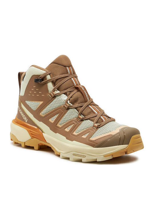 Salomon X Ultra 360 Edge Mid GTX Women's Waterproof Hiking Boots with Gore-Tex Membrane Brown