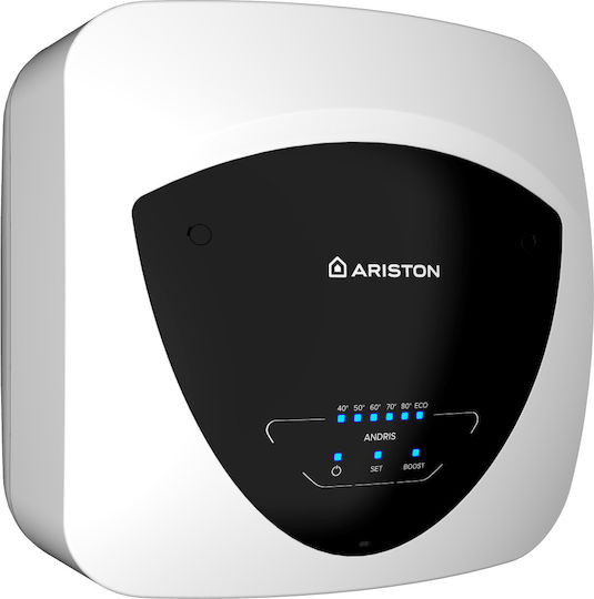 Ariston Andris Elite Eu 15/5 електрически бойлер 1.2kw LED дисплей монтаж над мивка