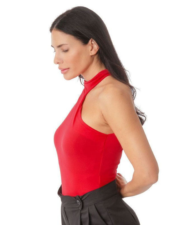 One Shoulder Bodysuit Red