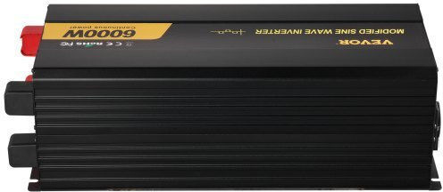 Vevor Inverter Αυτοκινήτου Τροποποιημένου Ημιτόνου 6000W για Μετατροπή 12V DC σε 230V AC