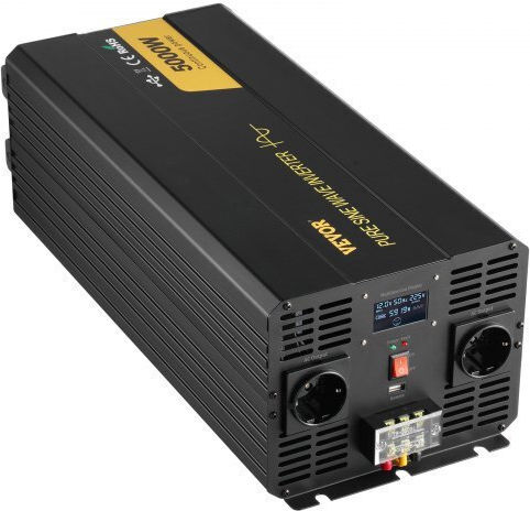 Vevor Inverter für Autos Reine Sinuswelle 5000W zur Umwandlung von 12V DC in 230V AC