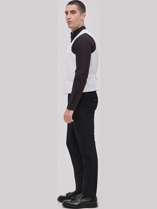 Men's Vest Slim Fit White