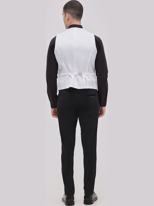 Men's Vest Slim Fit White