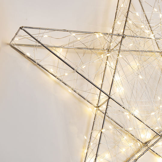 Eurolamp Metal Illuminated Christmas Decorative Star 112x17x112cm White