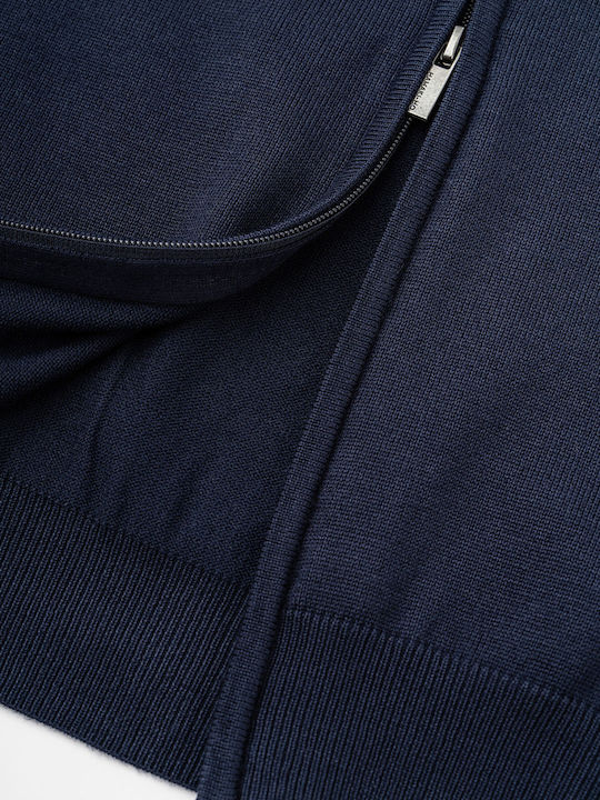 Cardigan Tricotat pentru Bărbați Blue