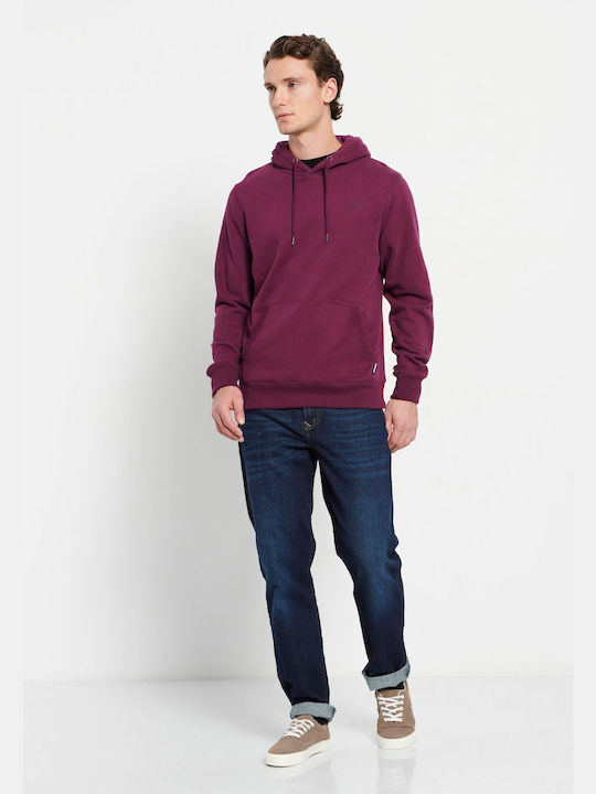 Funky Buddha Sweatshirt with Hood Burgundy