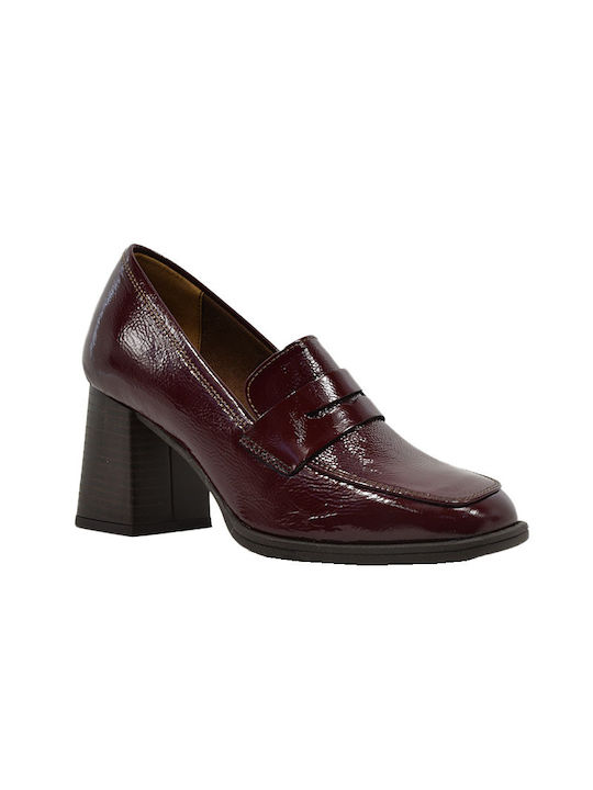 Ragazza Leather Burgundy Heels