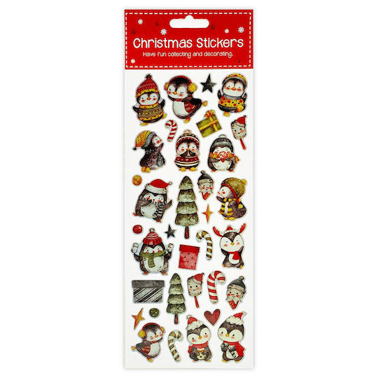 Exas Paper Christmas for Wall with Design Δέντρου Xmas Penguin Friends