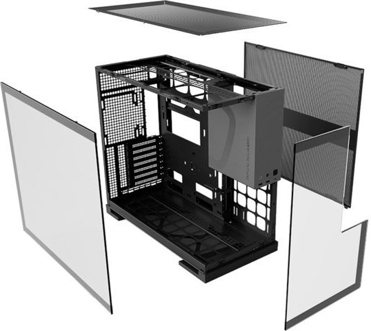Geometric Future Model 5 Gaming Midi-Turm Computergehäuse Schwarz