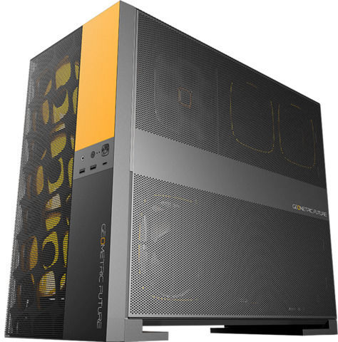 Geometric Future Model 5 Vent Gaming Midi Tower Κουτί Υπολογιστή με Πλαϊνό Παράθυρο Κίτρινο