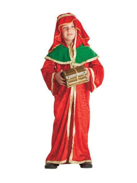 Kids Christmas Costume Wizard 3 Wise Men Magician Bordeaux Red