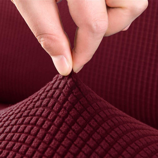 Ελαστικό Κάλυμμα Γωνιακού Καναπέ Πλάτη Jacquard Cvr-jg-μπορντό Ελαστικό Κάλυμμα Γωνιακού Καναπέ Πλάτη Jacquard Cvr-jg-μπορντό