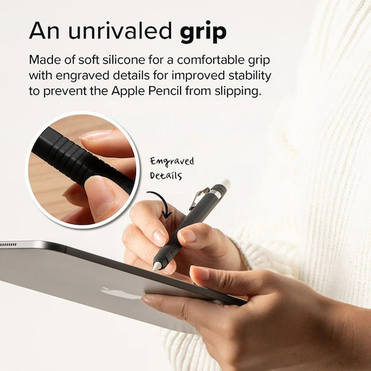 Ringke Silicone Drafting Grip Holder Θήκη Γραφίδας για Apple Pencil σε Ροζ χρώμα