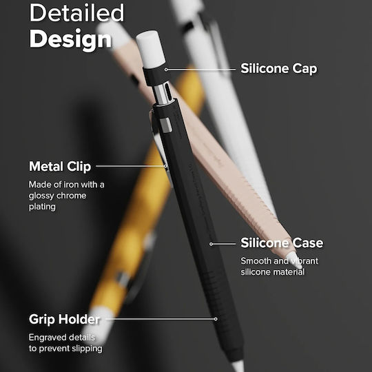 Ringke Silicone Drafting Grip Holder Θήκη Γραφίδας για Apple Pencil σε Ροζ χρώμα