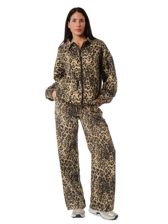 Τζιν Σετ Παντελόνι Jacket Animal Print