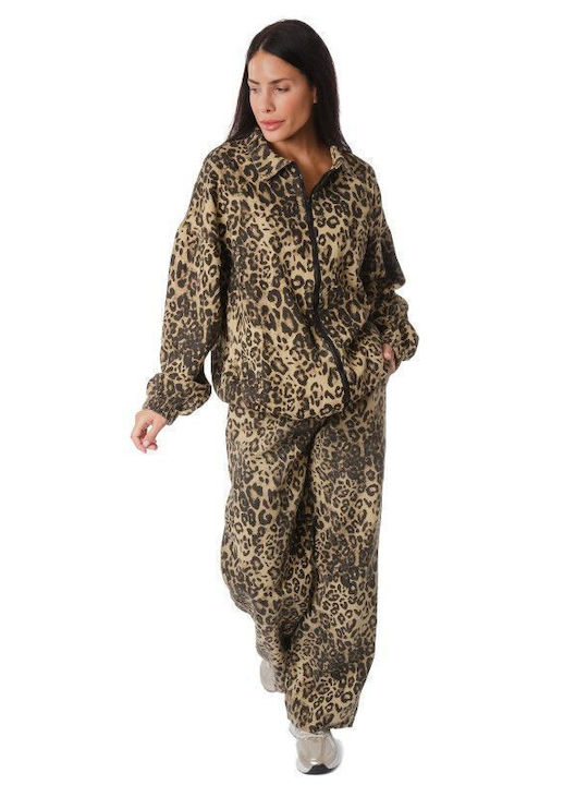 Τζιν Σετ Παντελόνι Jacket Animal Print