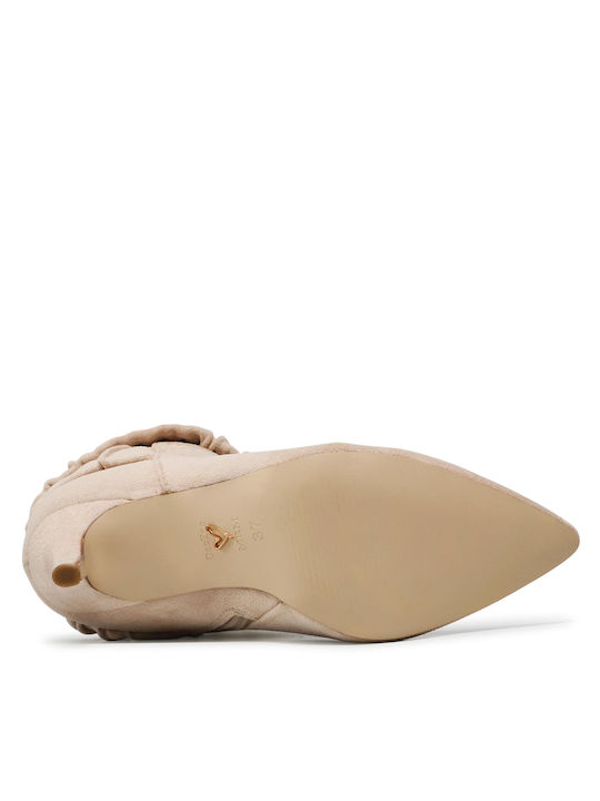 Damen Knöchelstiefel Beige