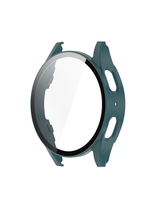 Carcasă de protecție impermeabilă pentru Samsung Galaxy Watch 7 40mm PC+Film călit încorporat, Verde Pin