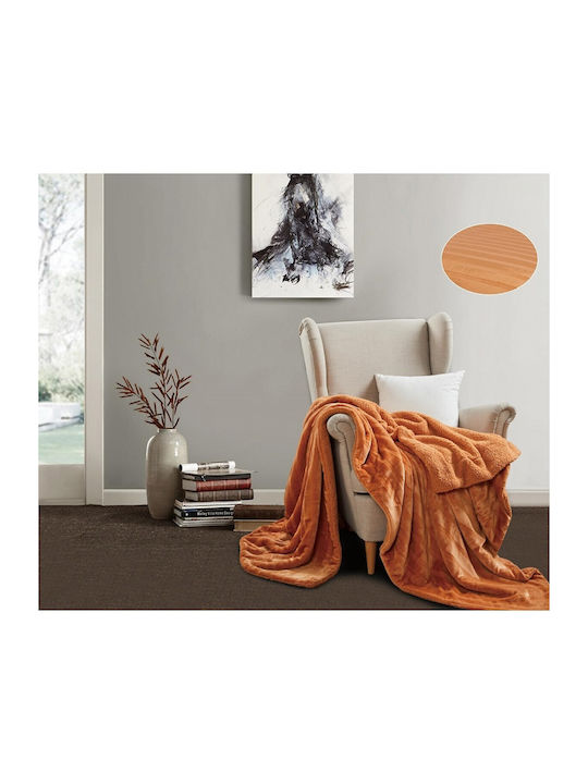Pătură dublă față-verso, mărime King, 3kg, 220x240, Blnkt-mip-bronz