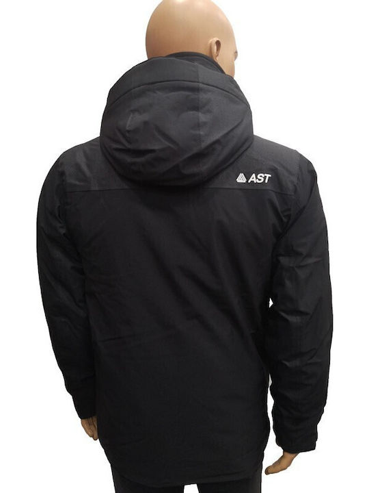 Astrolabio AE7D-UAN Ανδρικό Μπουφάν για Σκι & Snowboard Μαύρο
