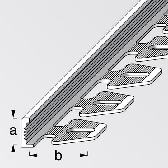 Alfer Aluminium Профил Алуминий за плочки 250x2.1x1см.