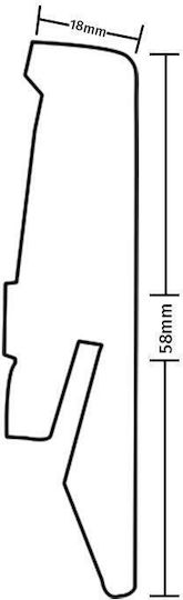 Newplan Bodenleiste MDF 240x5.8cm