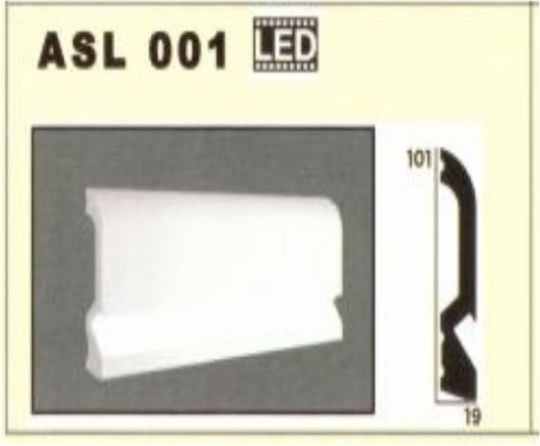 Decolux Bodenleiste Polystyrol 240x10.1x1.9cm