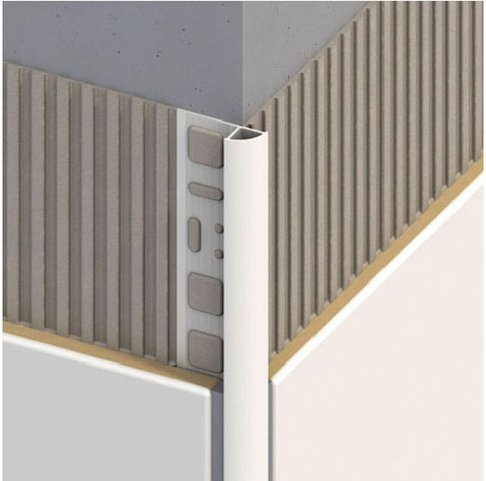 Alfer Aluminium Προφίλ PVC για Πλακίδια 100x1.95x1εκ.